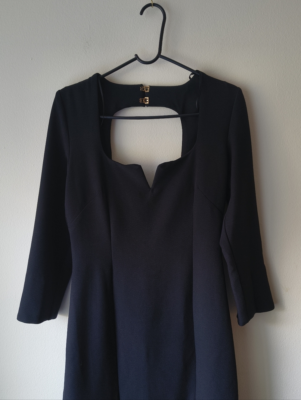 ZARA Black Notch Neck Open Back Midi Dress – Sleek & Sexy Size M - Picture 4 of 12